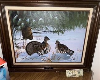 With in the Pines Ruffled Grouse painted by famous local Edgerton, WI artist Steve Hallett!!
