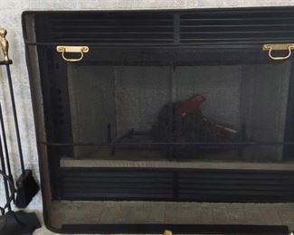 Fireplace tools, fireplace screen
