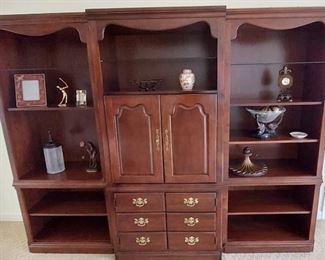 Large wall Media center display cabinet