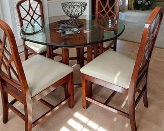 Glass top kitchen table and chairs