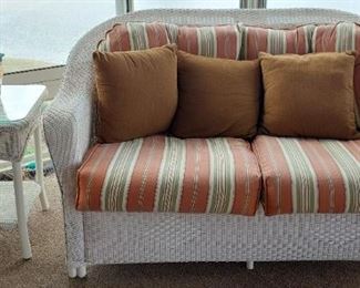 Lloyd Loom White Wicker Sunroom Furniture