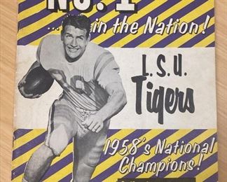 NC804 COLLEGE FOOTBALL LSU TIGERS 1958 VINTAGE MAGAZINE
