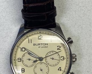 NC811 BURTON WATCH BY LONDON WATER RESISTANT 50 M, UNTESTED