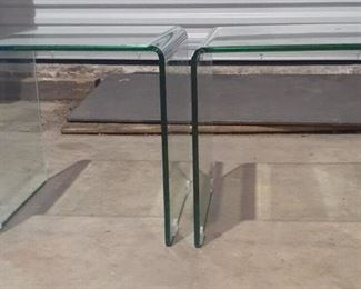 SG8007 SET OF TWO Glass End Side Table for Living Room Nightstand Bedside Table