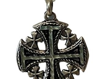 .900 Jerusalem Italian Silver Cross