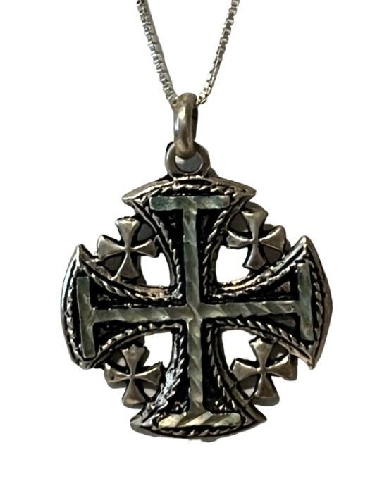 .900 Jerusalem Italian Silver Cross
