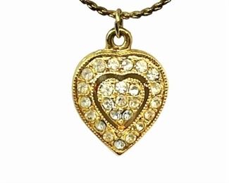 HeartShaped Rhinestone Necklace
