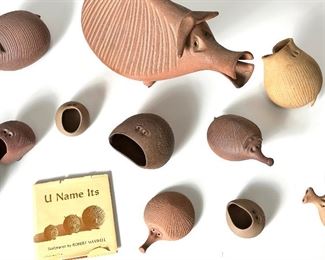 Robert Maxwell set of 10 stoneware sculptures