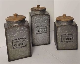 Coffee, Flour And Sugar Containers