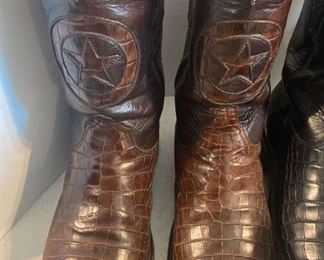 Mens Cowboy Boots Size 10 With Hat And Supplies