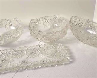 Mikasa Carmen Design Fruit Bowl, Tray and Bowl