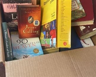 Miscellaneous Box Of Books, Bibles And Guitar Lessons