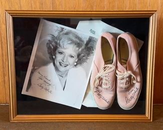 Betty White Autographed Photo and Shoes 
