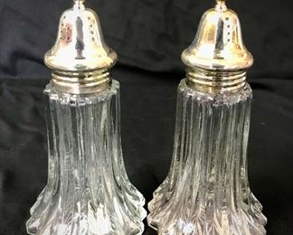 Silver Plate Salt and Pepper Shakers 