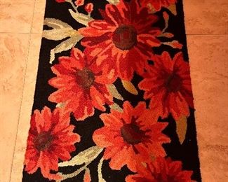 Flowered rug