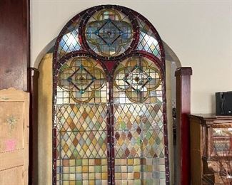 Large fabulous stain glass windows 