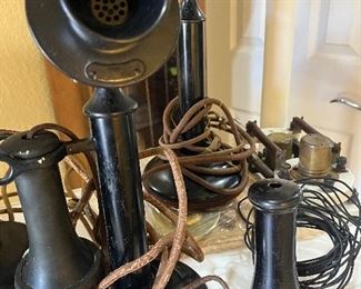 Antique telephones