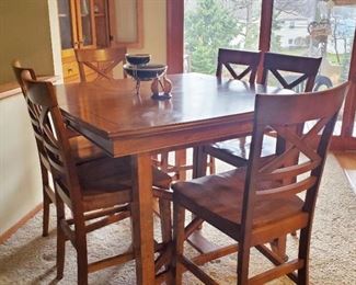 7-pc. Counter-Height Dining Set w/ Stored Leaf