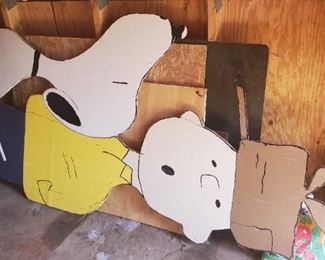 Peanuts and Charlie Brown cut outs
