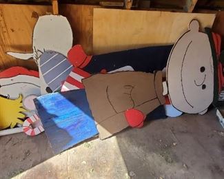 Peanuts characters cut outs 