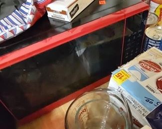 Red microwave (smallest of the 3)