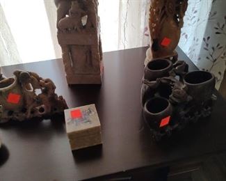 Nice collection of soapstone items