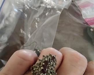 Vintage ring.  Needs cleaning, but just large enough to be garish!