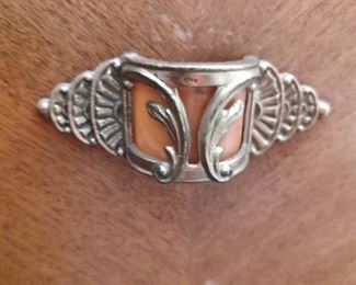 Fantastic hardware on all 3 pieces of the art deco bedroom set