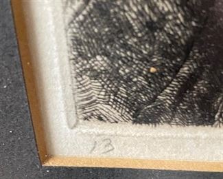 "CORNWALLIS"  PENCIL SIGNED ENGRAVING BY        
 F, LUIS MORA