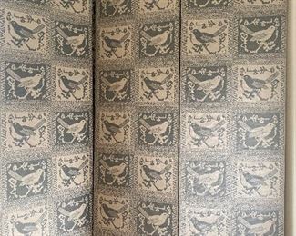 2 FABRIC BIRD SCREENS BY ETHAN ALLEN, ENJOY OR RECOVER!