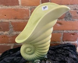 Hull pottery # 102 cornucopia vase