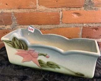 Hull Woodland 10” chartreuse Pink glossy planter