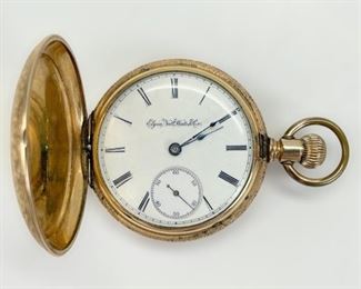 Antique Elgin National Gold Plated Mechanical Pocket Watch