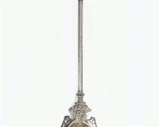 423 Grams Fine Antique George Sharp 900 Silver Reticulated Ladle Spoon W/ Figural Turtle Motif