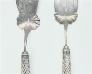 Antique Reed & Barton Silver Plated Le Louvre Fish Serving Set