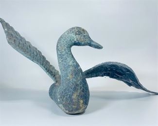 HEAVY BRONZE FIGURAL DUCK