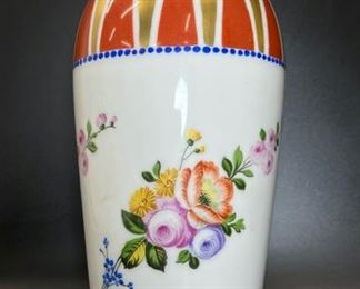 Fine Lovely Antique Limoges France Handpainted Floral Porcelain Vase Old Paris Style Nice Gilt Painted Original Label