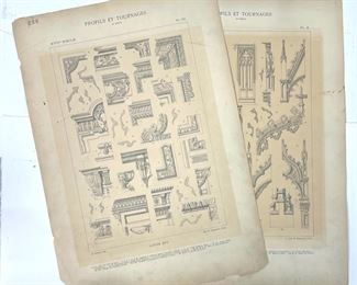Trowbridge and Livingston Architects Schmid and Engelmann Profils et Tournages Architectural Engravings.