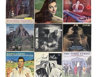 Collection of Classical Vinyl Records - Includes About 36 Records with Artists Including Beethoven, Tchaikovsky, Francescatti, Brahms, Chopin, and More