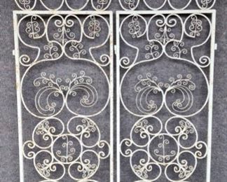 Fancy Antique Iron Scrolled Gates Screen - Some Missing Iron Work