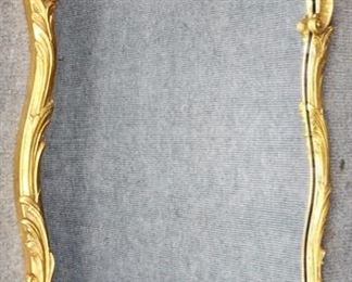 Fancy Decorative Art Inc NY Gilt Wood Wall Mirror Hollywood Regency Style Basket of Flowers 