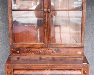 Antique Mavey's 2 Piece 2 Door 4 Drawer Bookcase Cabinet