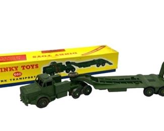 Antique Dinky Toys 660 Tank Transporter Toy w/Original Box