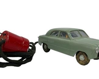 Antique Scale Model 1950 Sea Foam Green Ford Remote Control Car Toy 