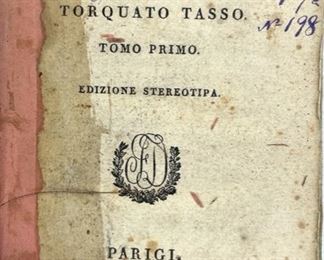 Antique Early 19th C Latin, Italian, & Greek New Testament, Jerusalem Liberated Hardcover Books - Books dated 1896, 1829, and 1819