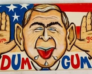 Old Stock 2004 Dum Gum-Political Slander Box of George Bush Gag Candies 