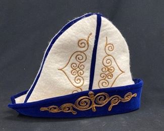 Vintage Traditional Kazakhstan Kapak Hat Headdress