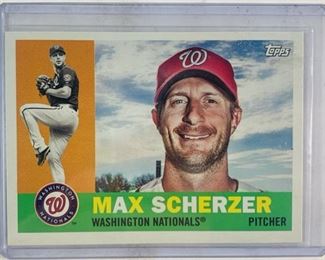 2017 Topps Archives Washington Nationals Max Scherzer Baseball Trading Card