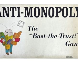 1973 Anti-Monopoly Board Game - Appears to Contain All Game Pieces