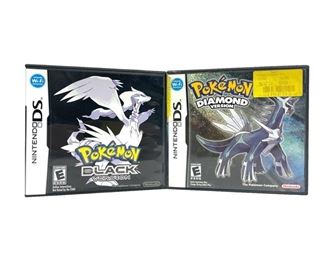 Pokemon Nintendo Set of 2 DS Game Cases: Pokemon Black Version CASE & MANUAL ONLY, Pokemon Diamond Version CASE ONLY